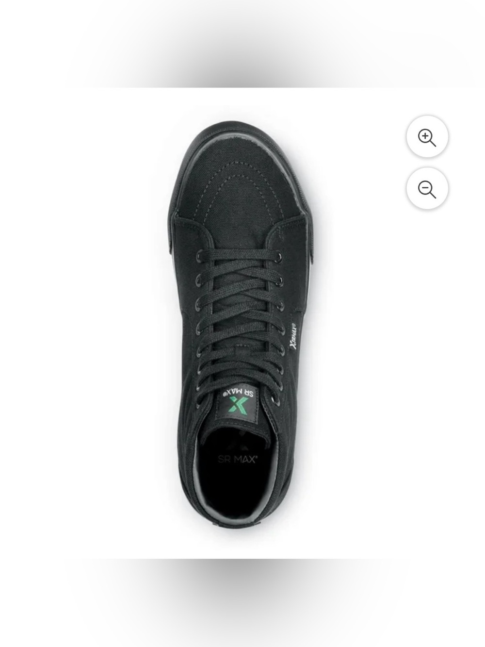 Womens Black High-Top Canvas Sneaker non slip - Picture 3 of 4